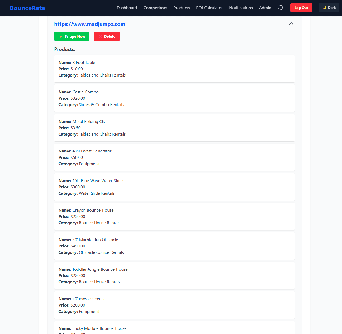 Competitor Monitoring
